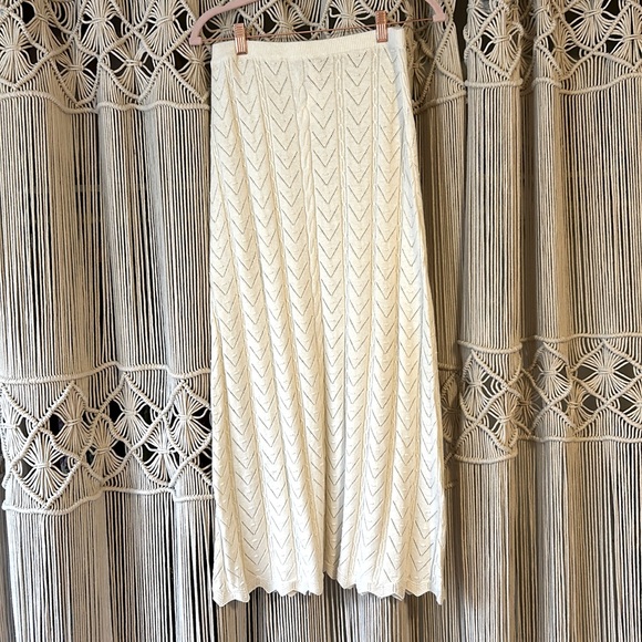NWT Spell Lou Lou Knit Midi Skirt in Snow size small - Picture 6 of 11